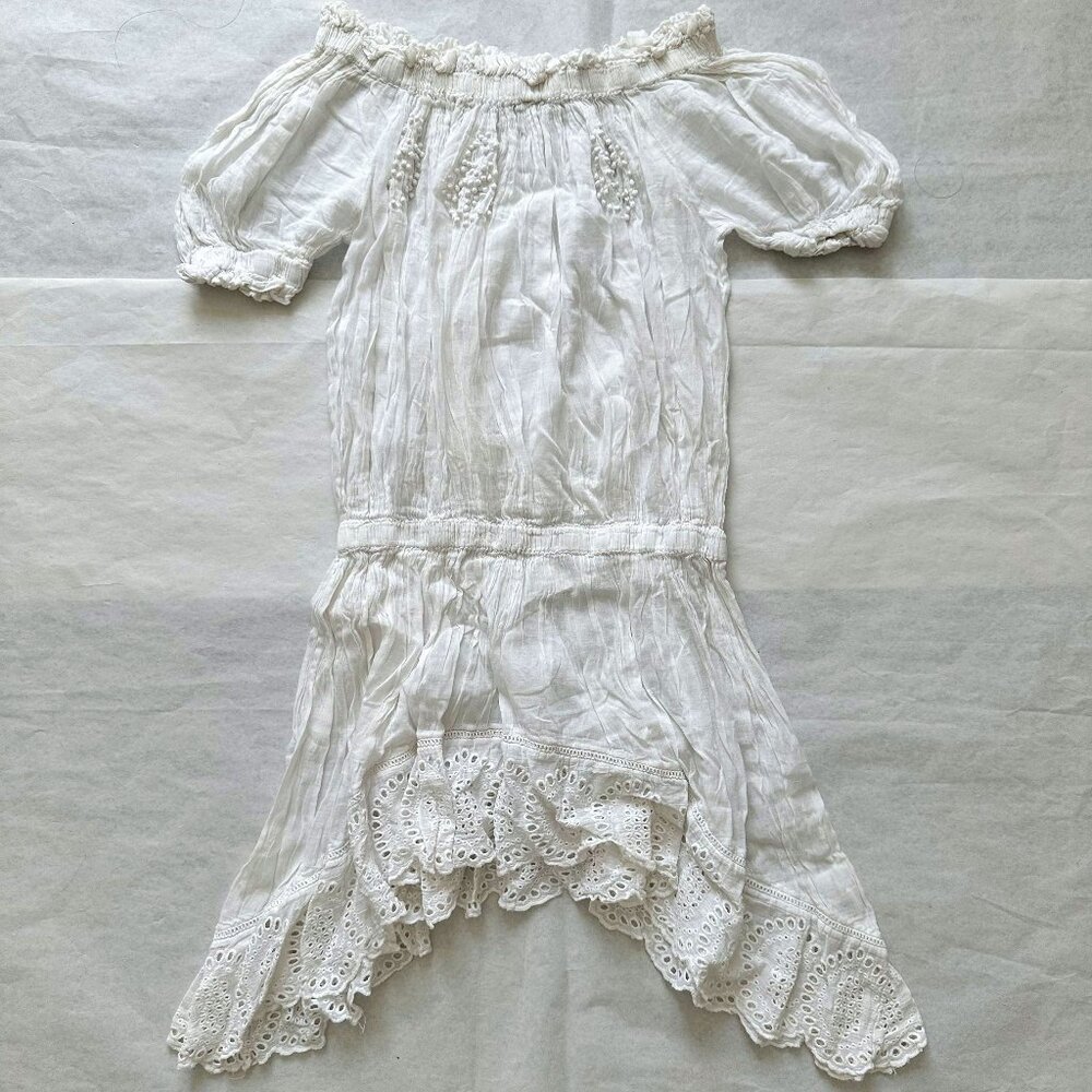 Antica Sartoria Positano Capri summer boho off the shoulder mini dress